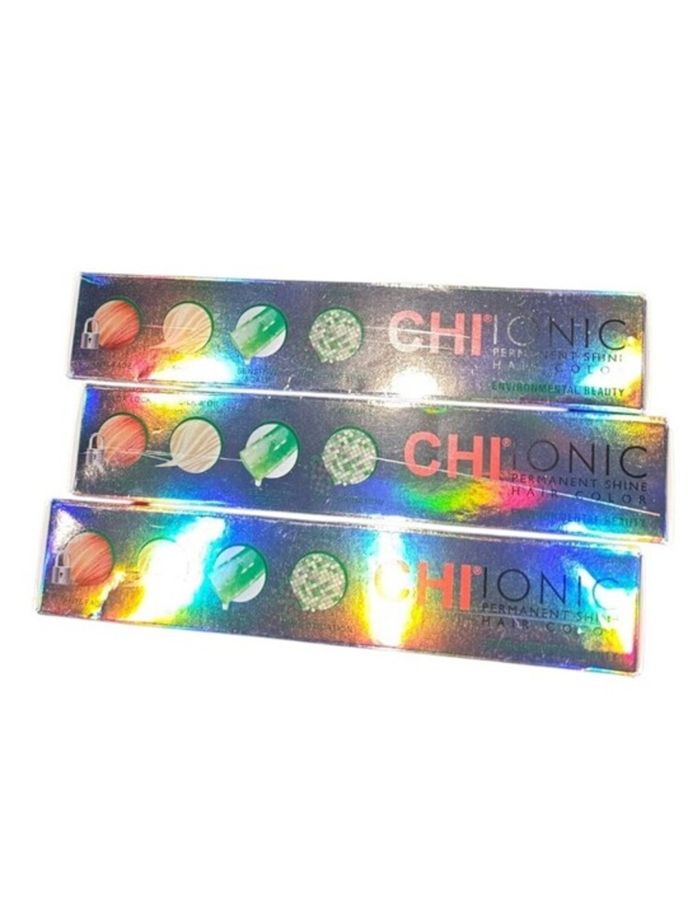 Chi Ionic Permanent Shine Hair Color 50-6W Light Natural Warm Brown 3 Packs NEW